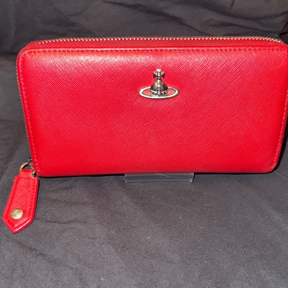 Vivienne Westwood Handbags - Vivienne Westwood Scarlet Red Zip long Wallet